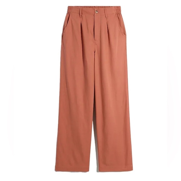 MADEWELL The Neale Straight-Leg Pant in Drapeweave STYLE NI613 EUC size 4 orange - Picture 2 of 10